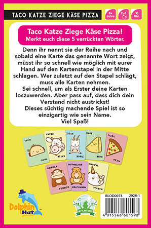 Taco Katze Ziege Käse Pizza